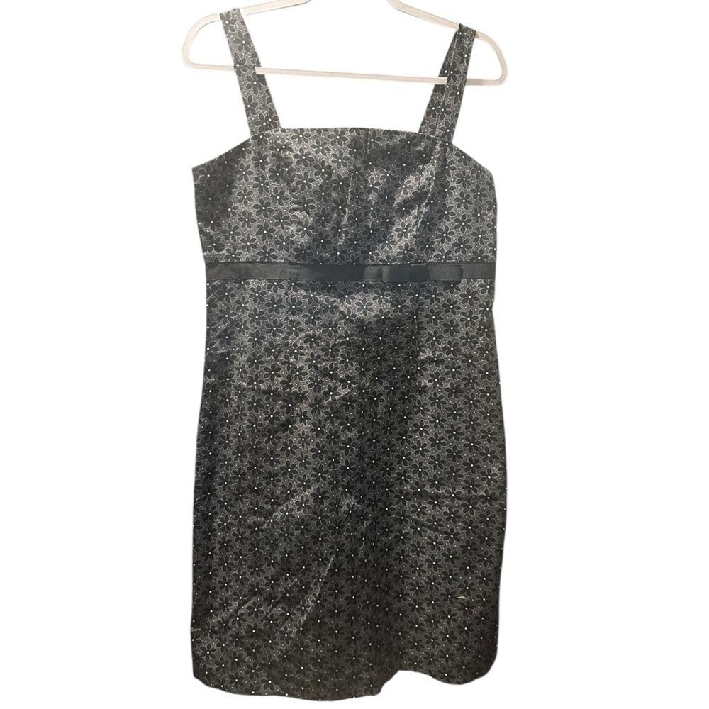 David Brooks Black Sleeveless Square Neck Cocktail Dress - Picture 1 of 5